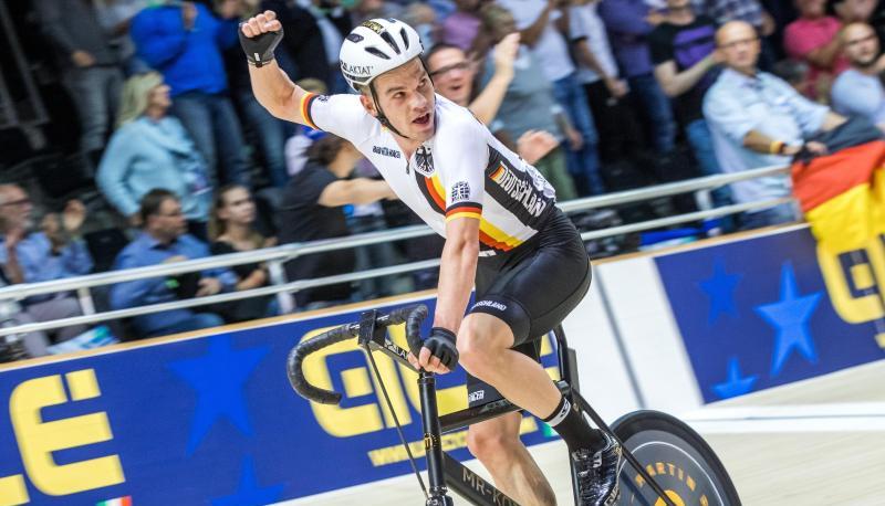 Franz Schiewer verteidigt seinen Titel bei der Europameisterschaft der Steher im Rahmen der Bahnrad-EM.