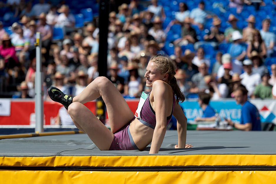 Hochsprung Heilbronn: Wettbewerb der Frauen. Hochsprung Heilbronn: Wettbewerb der Frauen.