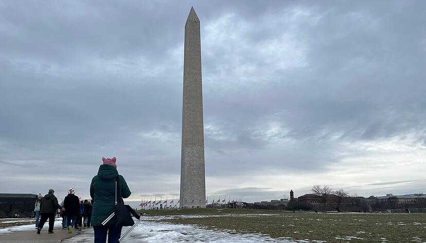 Der Protest vor Trumps Amtseinf&uuml;hrung in Washington im Januar fiel eher mager aus. (Archivbild)