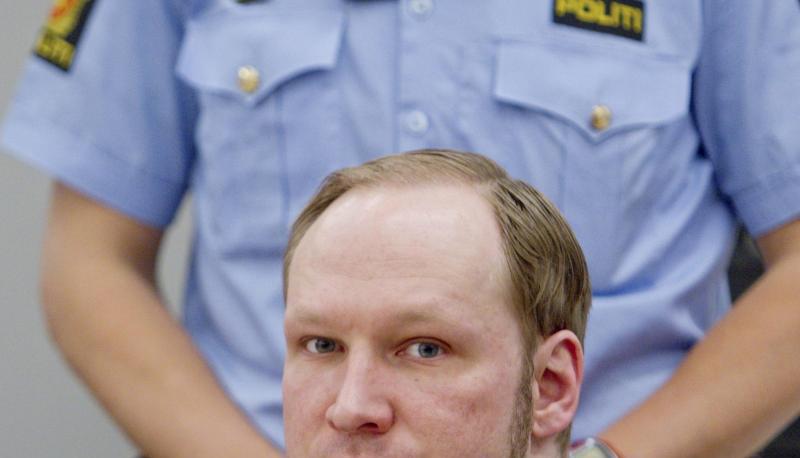 Anders Breivik vor Gericht:&nbsp;77 Menschen fielen seinem Hass zum Opfer. Foto:&nbsp;Stian Lysberg Solum/Archiv