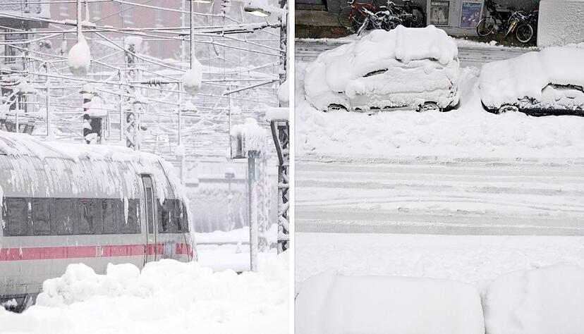 Schnee und Eis haben im Süden Bayerns für Verkehrschaos gesorgt.