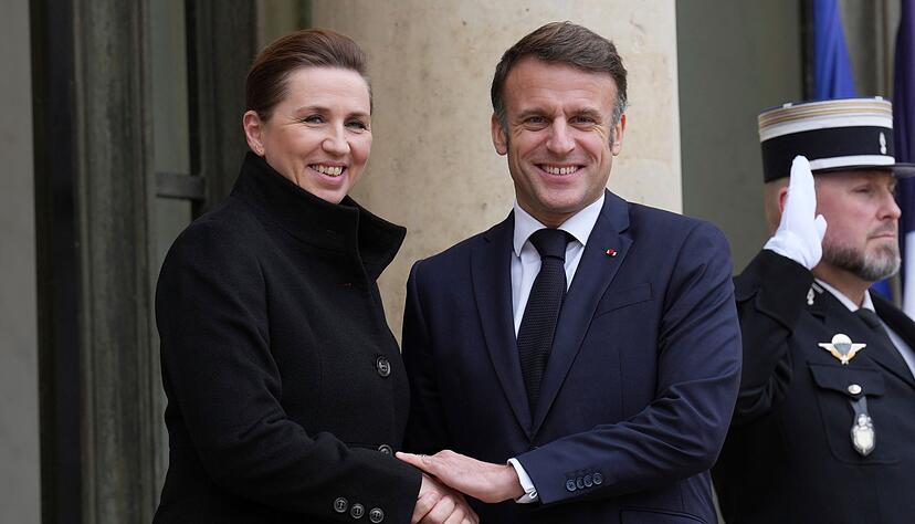 Nach Scholz besuchte Frederiksen auch Emmanuel Macron. Nach Scholz besuchte Frederiksen auch Emmanuel Macron.