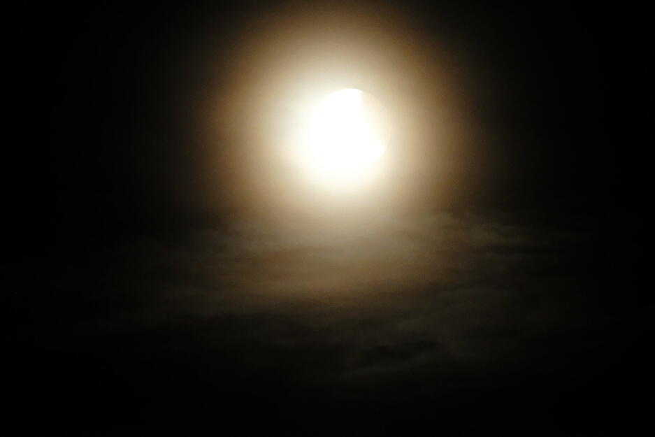 Über Flein war die totale Mondfinsternis klar am Nachthimmel zu sehen.