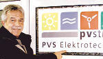 R&uuml;diger Stein freut sich &uuml;ber die PVS Elektrotechnik GmbH. (Foto: Doll)