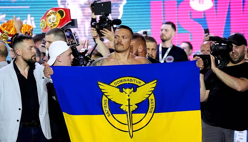 Usyk kämpft im Ring immer auch für seine ukrainische Heimat.