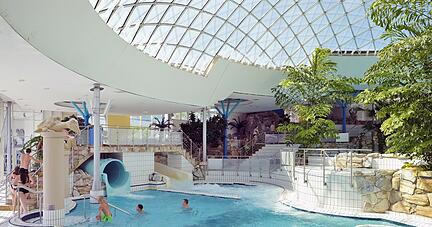 Die Corona-Pause endet: Der Aquatoll-Freizeitbereich soll diesen Samstag wieder &ouml;ffnen.
Foto: Archiv/Mugler