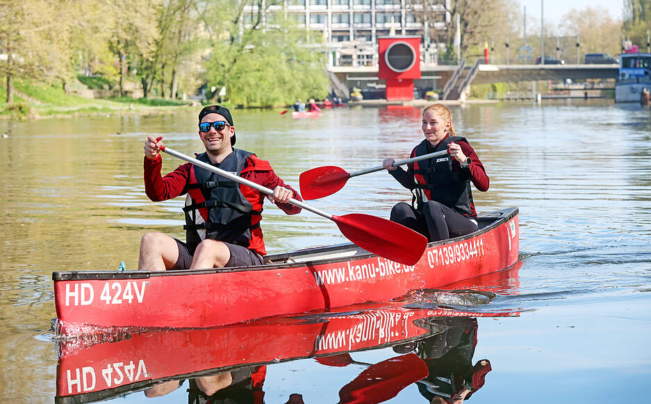 Die Stadt von Neckar aus genießen: Das war am Samstag beim Aktionstag "Heilbronn erleben - Wein, Wasser, Wissen" möglich.