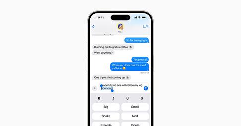 Zittern ist nur einer von vielen Spezialeffekten, die sich zus&auml;tzlich ab iOS18 in iMessage nutzen lassen.