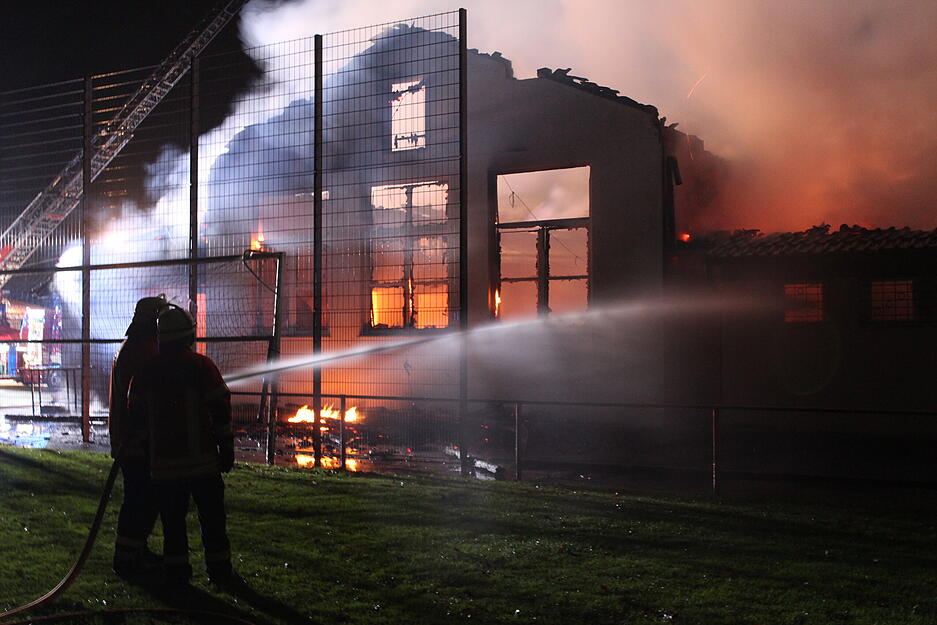 Brand im Sportheim Gundelsheim-Tiefenbach