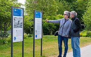 Auf dem ehemaligen Buga-Areal, also im Stadtteil Neckarbogen, soll der "Neckarerzählpfad" aus Tafeln mit Texten und Fotos um weitere Stationen ergänzt werden.