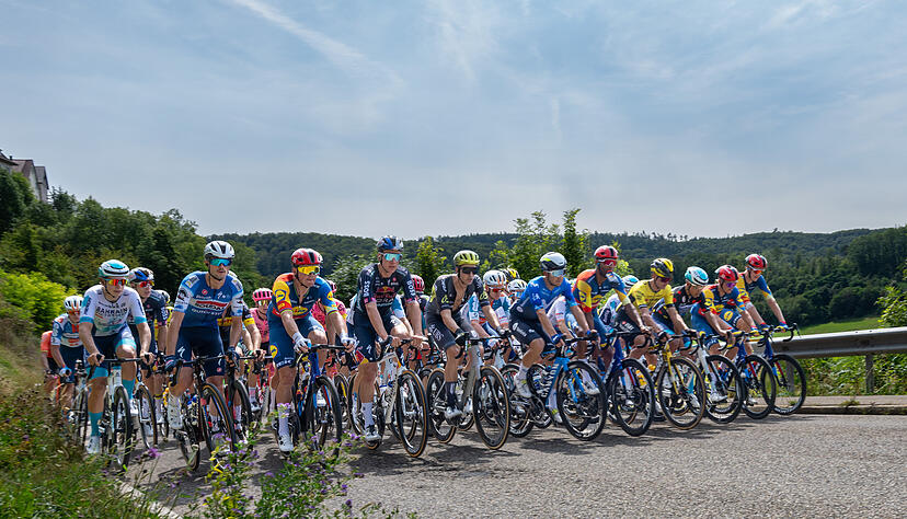 Die Lidl-Deutschland-Tour durchquert die Löwensteiner Berge. Die Lidl-Deutschland-Tour durchquert die Löwensteiner Berge.