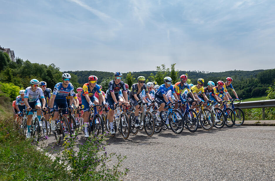 Die Lidl-Deutschland-Tour durchquert die Löwensteiner Berge. Die Lidl-Deutschland-Tour durchquert die Löwensteiner Berge.
