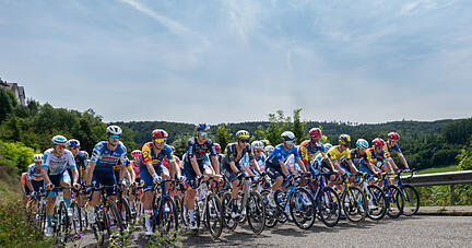 Die Lidl-Deutschland-Tour durchquert die Löwensteiner Berge. Die Lidl-Deutschland-Tour durchquert die Löwensteiner Berge.