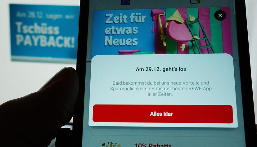Die Supermarktkette Rewe steigt Ende 2024 bei Payback aus. Die Supermarktkette Rewe steigt Ende 2024 bei Payback aus.