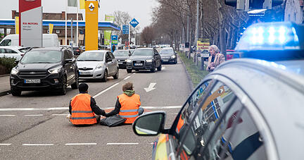 "Letzte Generation" protestiert in Heilbronn