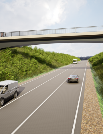 Eine von zwei Br&uuml;ckenbauten im Rahmen des Mammutprojekts: So soll die Feldwegbr&uuml;cke "Am N&auml;pfle" nach Fertigstellung aussehen.