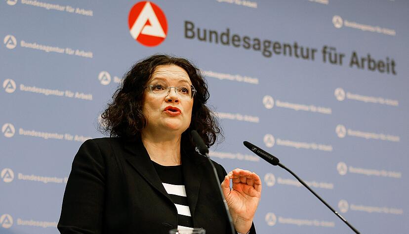 BA-Chefin Nahles sieht zarte Anzeichen einer Stabilisierung. (Archivbild)