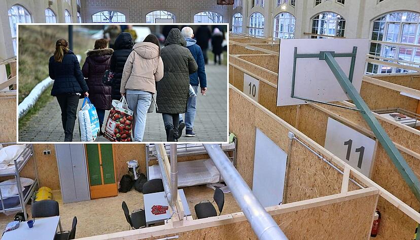 Vielen Kreisen steht bei der Unterbringung das Wasser bis zum Hals. Die Nutzung öffentlicher Hallen wie im Heilbronner Olgazentrum (großes Foto) war lange tabu. Doch das bröckelt angesichts der sich weiter zuspitzenden Lage.