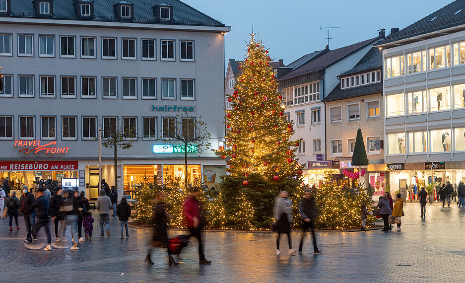 Heilbronner Fußgängerzone vor dem drohenden Lockdown Heilbronner Fußgängerzone vor dem drohenden Lockdown