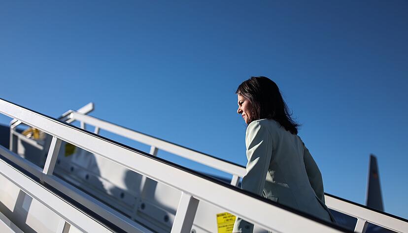 Auf den Weg in den Nahen Osten: Au&szlig;enministerin Baerbock.