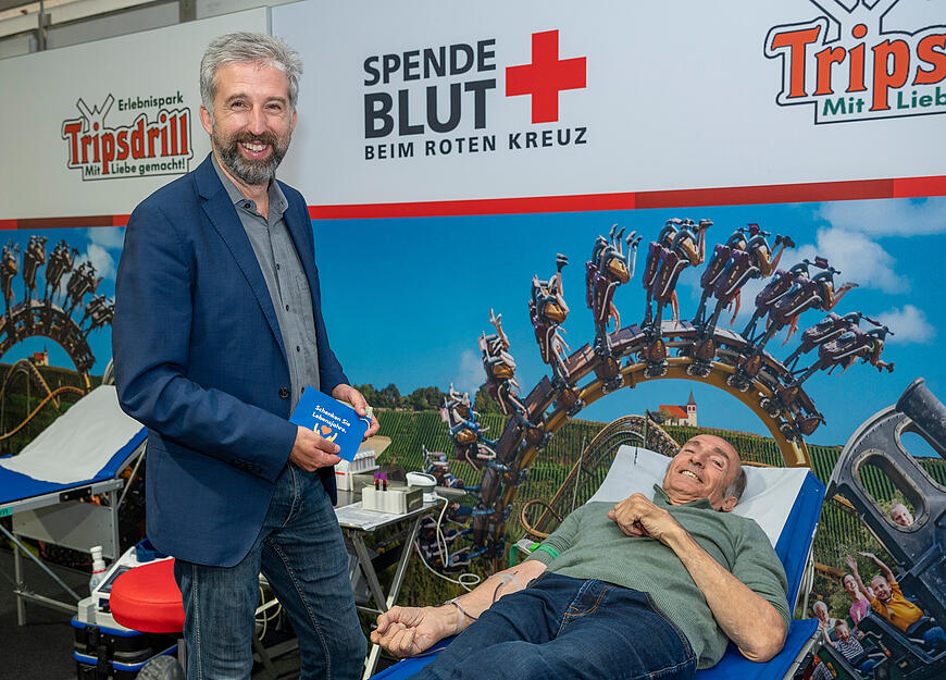 22. DRK-Blutspendeaktion in Tripsdrill - mit Schirmherr Boris Palmer