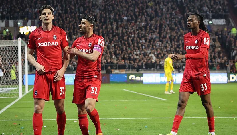Igor Matanovic (l) traf doppelt für den SC Freiburg. Igor Matanovic (l) traf doppelt für den SC Freiburg.