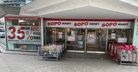 Der Sopo-Markt im Heilbronner Wollhaus &ouml;ffnet am 14. Februar letztmals seine T&uuml;ren &ndash; wie es mit der 2000-Quadratmeter-Fl&auml;che weitergeht, ist bislang unklar.