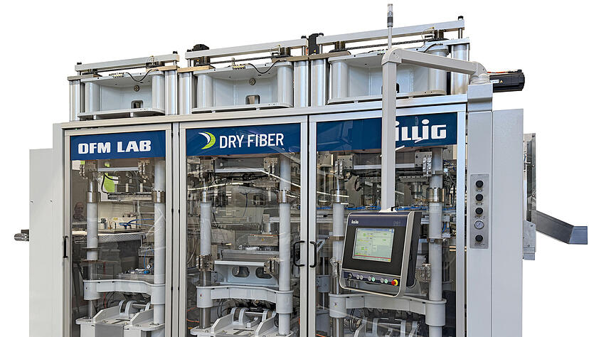Auf dieser Illig-Maschine werden die Dry-Fiber-Verpackungen produziert.