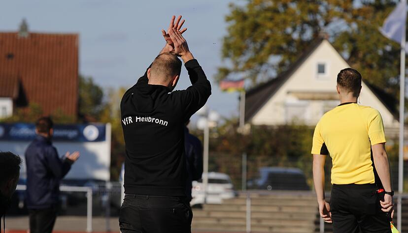 Trotz der 0:1-Niederlage des VfR Heilbronn bei seinem Einstand hat Trainer Manuel Fischer Positives gesehen. Trotz der 0:1-Niederlage des VfR Heilbronn bei seinem Einstand hat Trainer Manuel Fischer Positives gesehen.