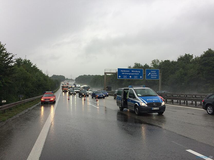 Unfall auf der A81 bei Ilsfeld | 27.7.