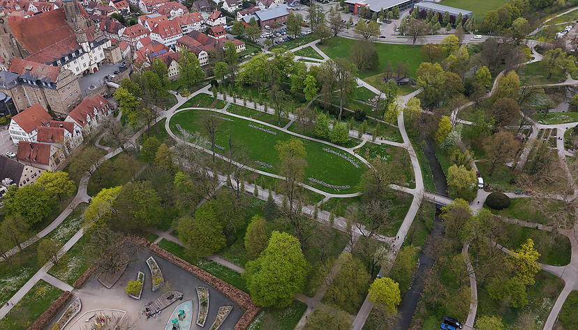 Das neue 360-Grad-Video zeigt, wie stark die Landesgartenschau 2016 &Ouml;hringen bis heute pr&auml;gt.