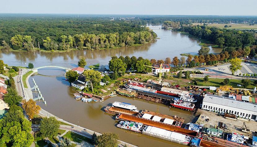 &Uuml;berschwemmungen der Oder in der Stadt Nowa Sol in der polnischen Woiwodschaft Lubusz.