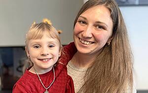 Inna Kopanytsia und Tochter Nadija: Die Familie ist in Affaltrach untergekommen. Inna Kopanytsia und Tochter Nadija: Die Familie ist in Affaltrach untergekommen.