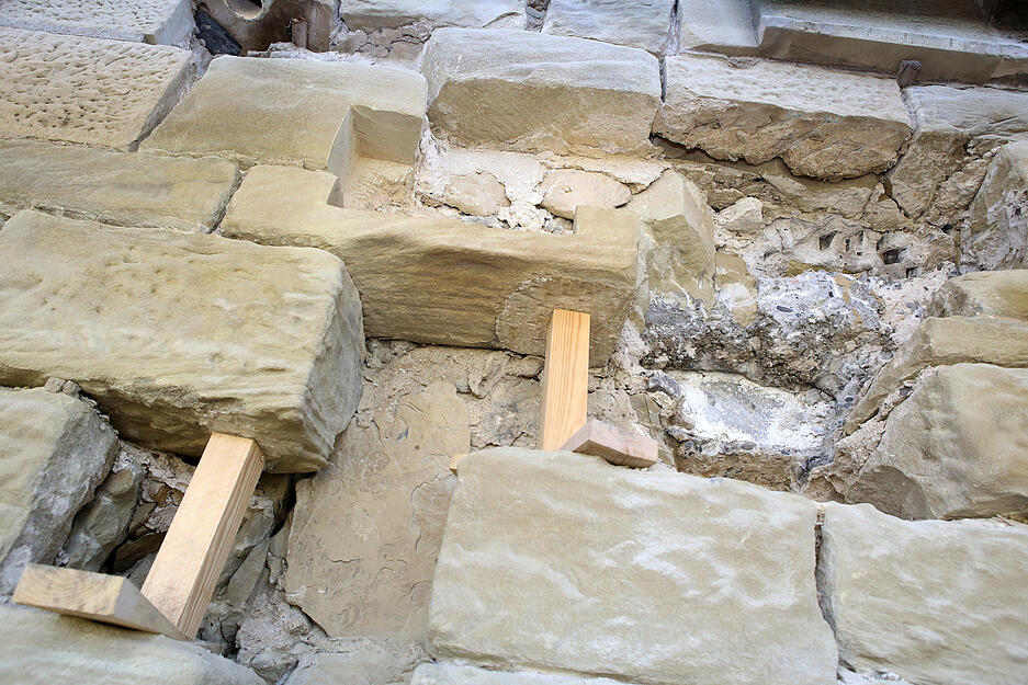 Auf der Stabilisierung des Mauerwerks lag das Hauptaugenmerk der Sanierung.