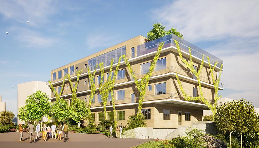 So stellt sich Architekt Jörg Mockler das neue I³-Gebäude des Molit-Instituts vor. Es entsteht bei den SLK-Kliniken in Heilbronn. So stellt sich Architekt Jörg Mockler das neue I³-Gebäude des Molit-Instituts vor. Es entsteht bei den SLK-Kliniken in Heilbronn.