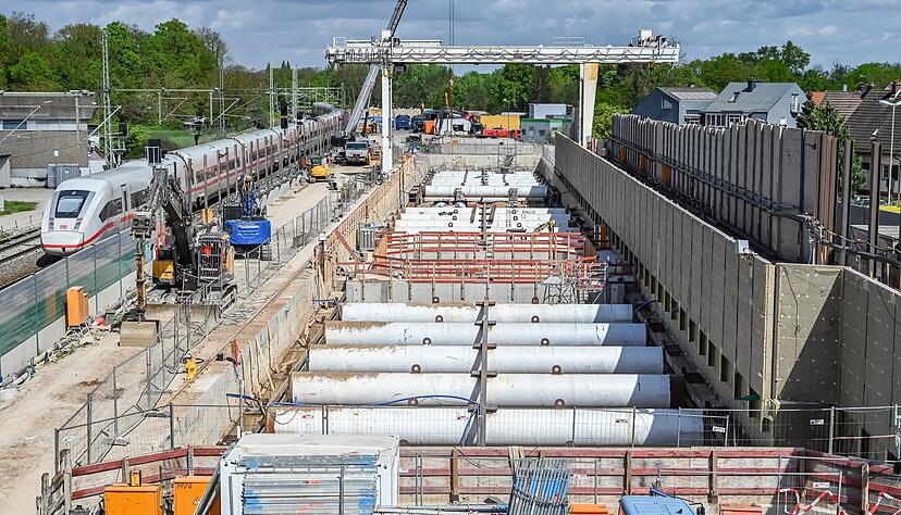 Blick auf die Baustelle zum Rastatter Tunnel der Deutschen Bahn. (Archivbild) Blick auf die Baustelle zum Rastatter Tunnel der Deutschen Bahn. (Archivbild)