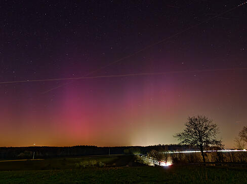 Die Polarlichter waren auch im Landkreis Heilbronn zu sehen.