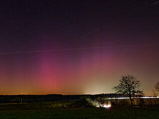 Die Polarlichter waren auch im Landkreis Heilbronn zu sehen.