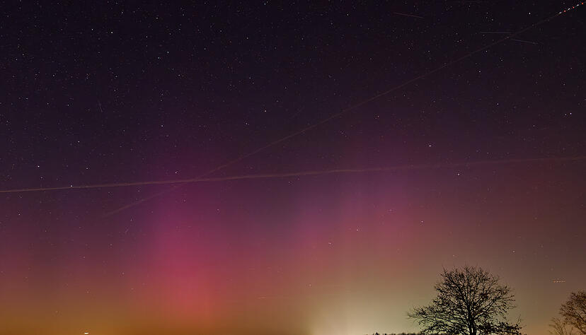 Die Polarlichter waren auch im Landkreis Heilbronn zu sehen.