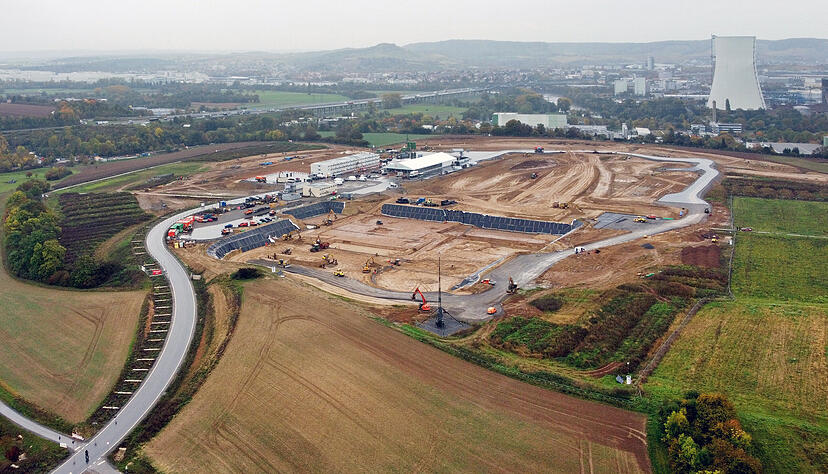Das Ipai-Gelände in Heilbronn von oben: Hier wird am Dienstag, 21. Oktober, Bundeskanzler Friedrich Merz erwartet. Das Ipai-Gelände in Heilbronn von oben: Hier wird am Dienstag, 21. Oktober, Bundeskanzler Friedrich Merz erwartet.