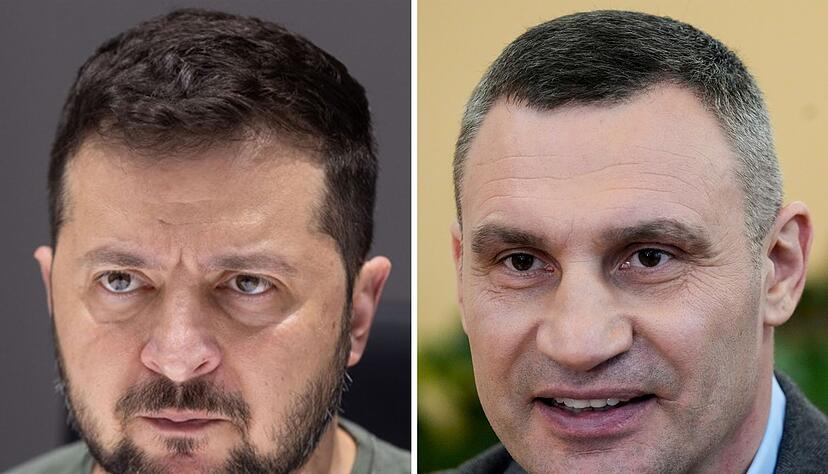 Kiews Bürgermeister Klitschko (r) beklagt eine Einmischung in seine Amtsgeschäfte durch den neuen von Selenskyj eingesetzten Militärgouverneur der Stadt. (Archivbild) Kiews Bürgermeister Klitschko (r) beklagt eine Einmischung in seine Amtsgeschäfte durch den neuen von Selenskyj eingesetzten Militärgouverneur der Stadt. (Archivbild)