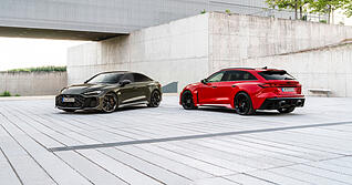 Den neuen Audi RS 5 aus Neckarsulm gibt es als Limousine (links) und als Kombi, der bei Audi immer Avant hei&szlig;t. Erstmals kommt ein Plug-in-Hybrid bei einem RS-Modell zum Einsatz.