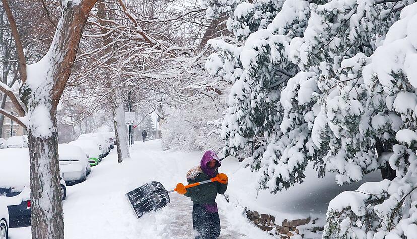 In Teilen der n&ouml;rdlichen USA fiel viel Schnee.