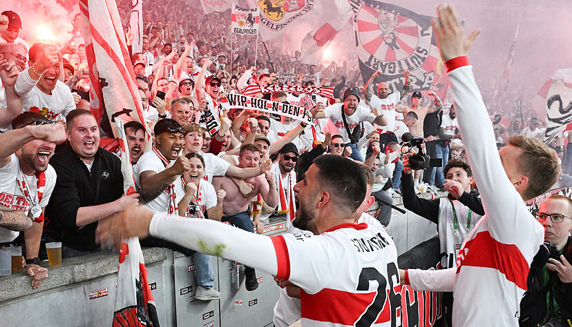 So war das beim DFB-Pokal-Sieg 2025: Spieler und Fans waren eine Einheit.