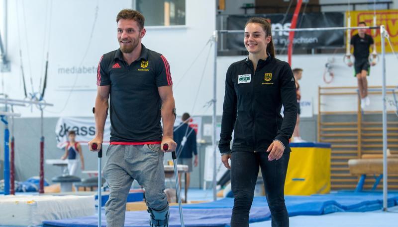 Die Turner Andreas Bretschneider und Pauline Sch&auml;fer sind derzeit verletzt.