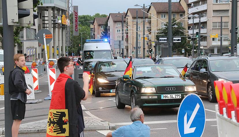 EM-Autokorso in Heilbronn