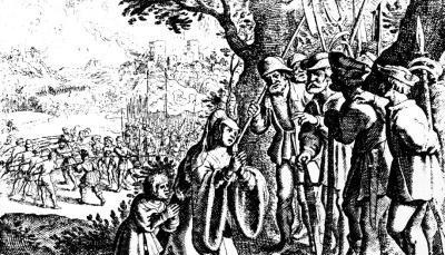 Blutiges Ostern 1525: Die Eroberung der Burg Weinsberg durch die Bauern und der t&ouml;dliche &bdquo;Spie&szlig;rutenlauf&ldquo; verbreiten Angst und Schrecken.