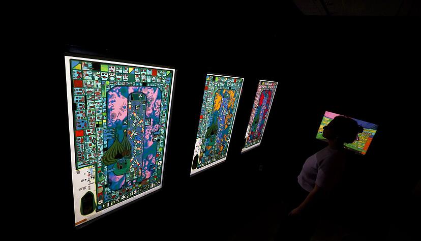 F&uuml;r die Olympischen Spiele 1972 erstellte Hundertwasser Siebdrucke.