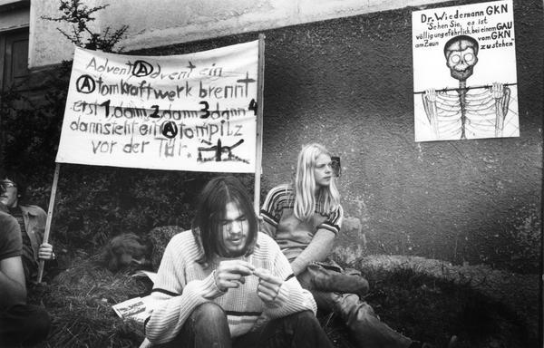2.10.1979: Gegen GKN-Atommüll vor der Haustür protestieren Bürgerinitiativen.  Foto: HSt-Archiv