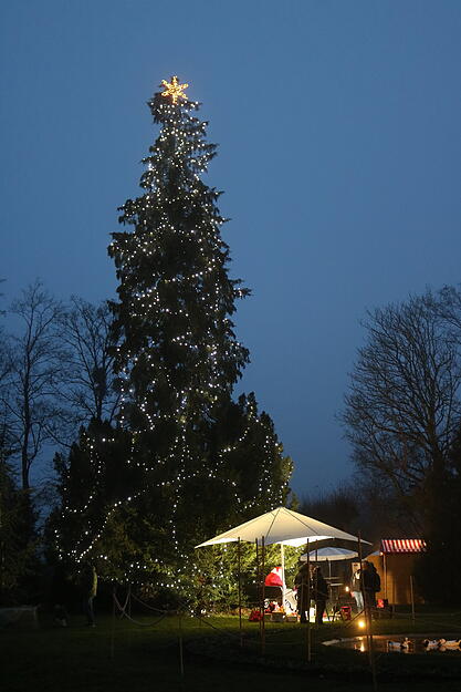 Der Weihnachtsmarkt in Friedrichsruhe wurde am Freitagabend eröffnet. Der Weihnachtsmarkt in Friedrichsruhe wurde am Freitagabend eröffnet.